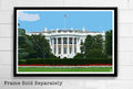 White House Illustration #2 - Washington Dc Landscape American United States - Poster | Canvas Wall Art Print