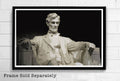 Lincoln Memorial Illustration - President Washington Dc Landmark American United States - Poster | Canvas Wall Art Print