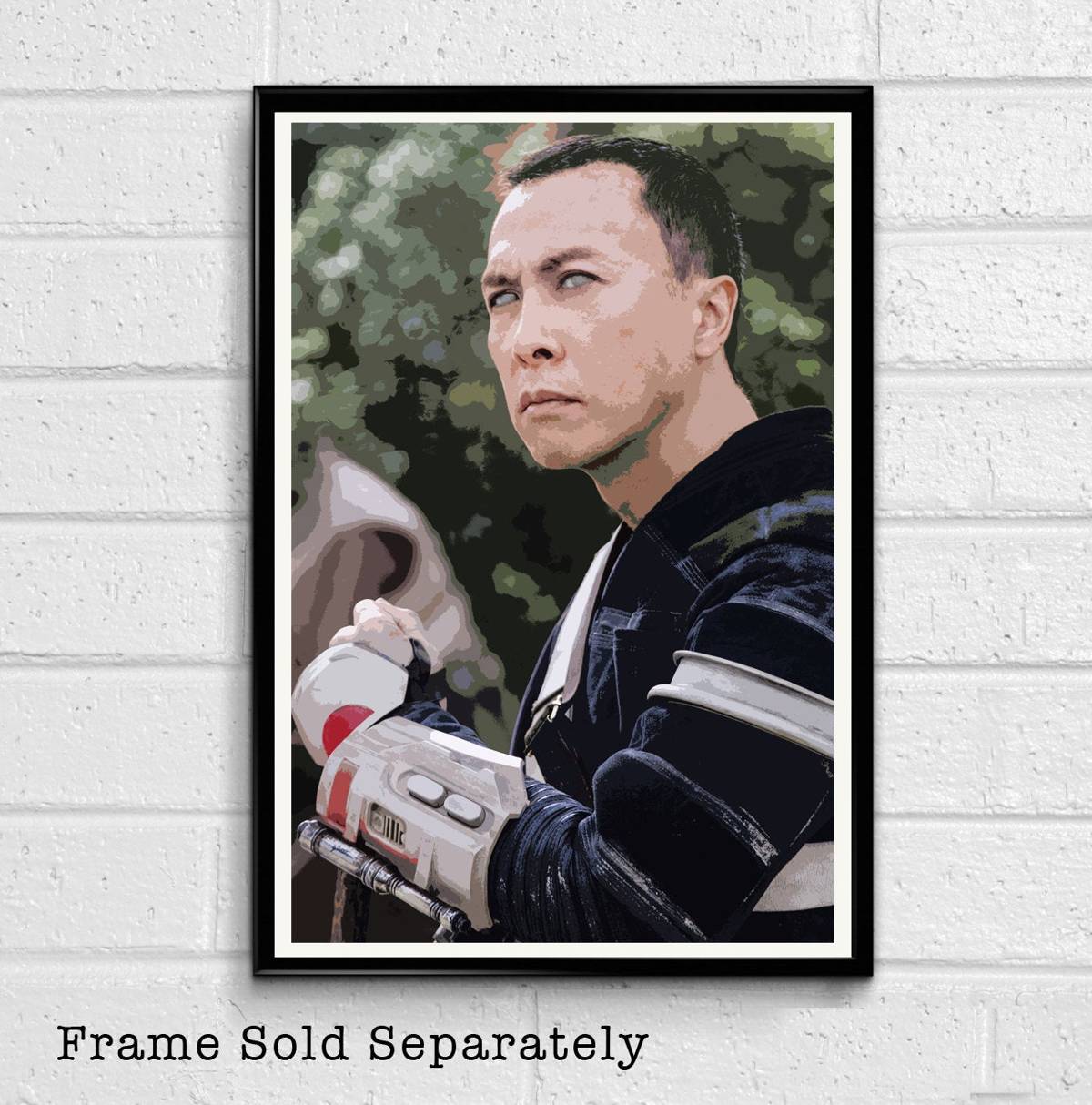 Chirrut ‚àö√•_Mwe Star Wars Illustration - Rogue One Film Movie - Poster | Canvas Wall Art Print