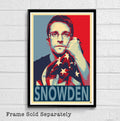 Edward Snowden Political Illustration - American Nsa Rebel Cia - Poster | Canvas Wall Art Print