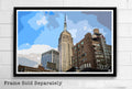 Empire State Building Illustration #2 - New York City Landscape Nyc Landmark - Poster | Canvas Wall Art Print