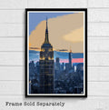 Empire State Building Illustration #3 - New York City Landmark Nyc Landscape - Poster | Canvas Wall Art Print