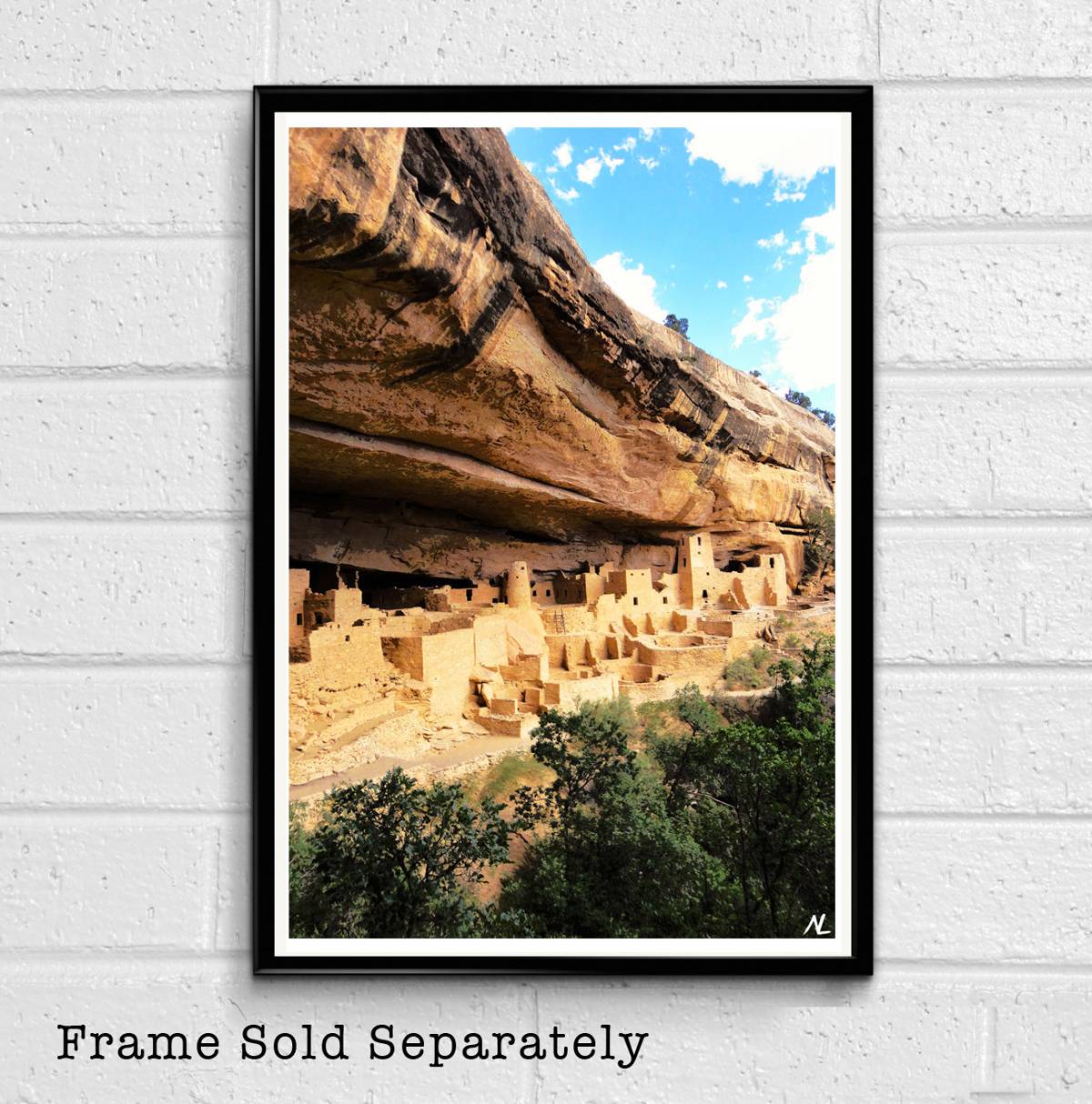 Mesa Verde National Park Illustration - Adobe Native Desert Arizona Landscape - Poster | Canvas Wall Art Print