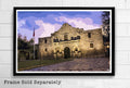 The Alamo Mission Illustration - Texas Landmark San Antonio Monument American United States - Poster | Canvas Wall Art Print