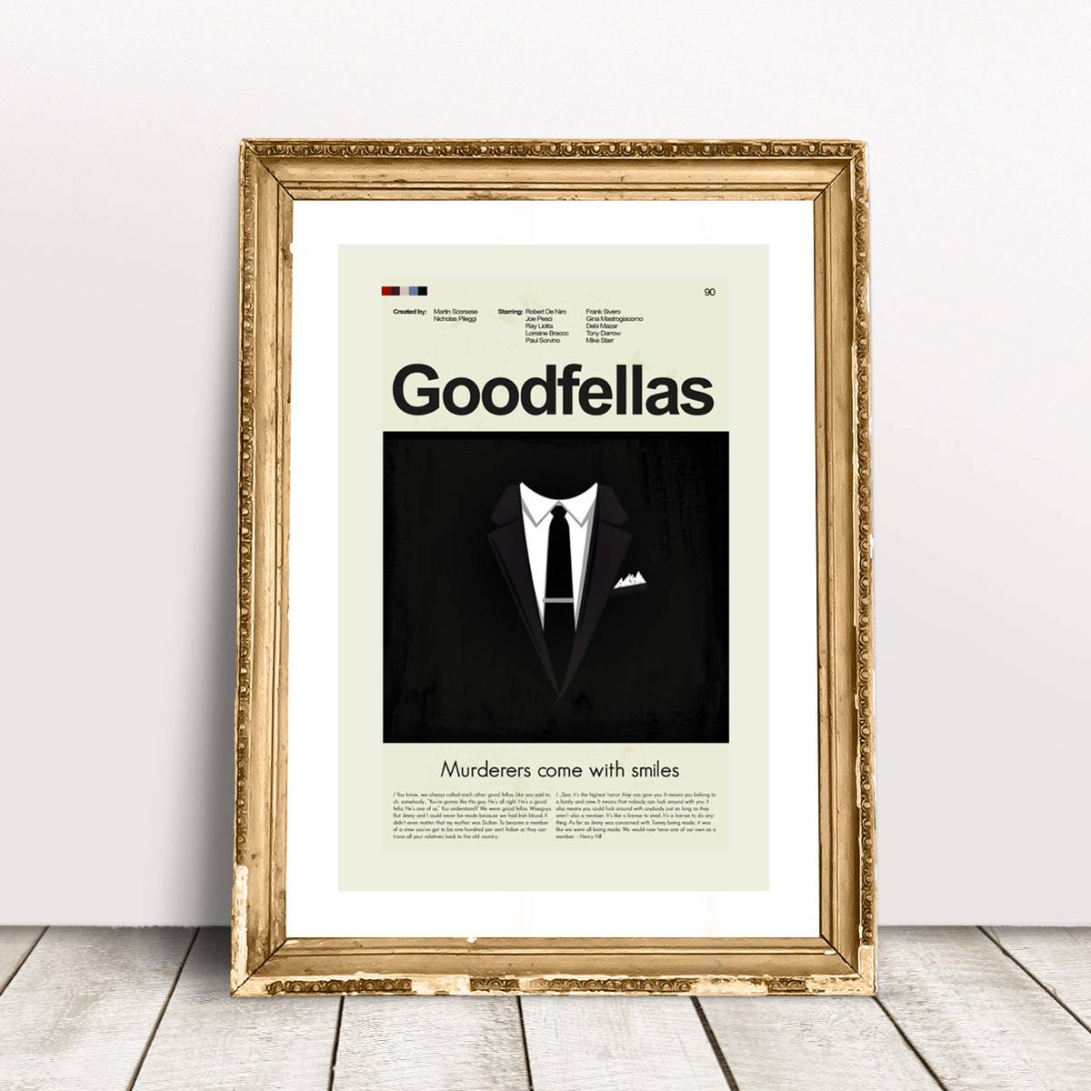 Goodfellas Mid-Century Modern Inspired Print - Poster | Canvas Wall Art Print