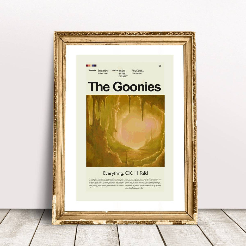 The Goonies Mid-Century Modern Inspired Print - Poster | Canvas Wall Art Print