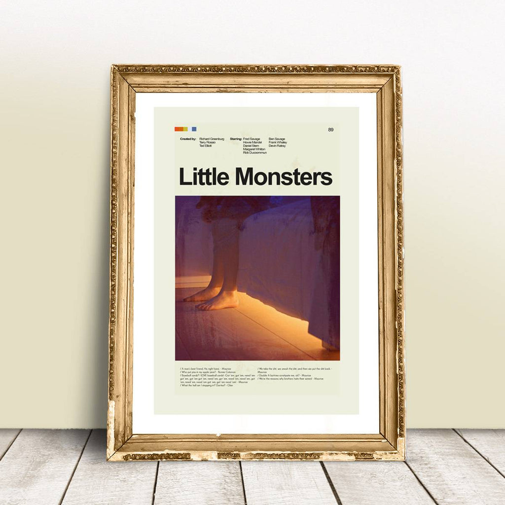 Little Monsters Mid-Century Modern Inspired Print - Poster | Canvas Wall Art Print