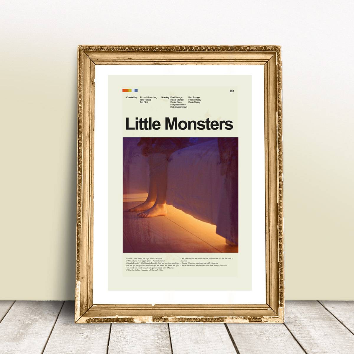 Little Monsters Mid-Century Modern Inspired Print - Poster | Canvas Wall Art Print