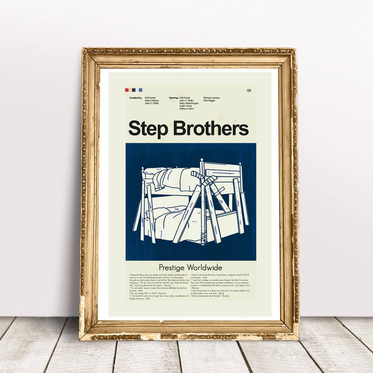 Step Brothers Mid-Century Modern Inspired Print - Poster | Canvas Wall Art Print