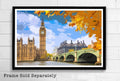 England Big Ben Illustration #5 - London Landmark British Monument Uk Travel - Poster | Canvas Wall Art Print
