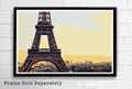 Eiffel Tower Illustration #6 - Paris France Landmark French Landmark Europe Travel - Poster | Canvas Wall Art Print
