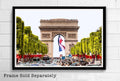 Arc De Triomphe Illustration #2 - Paris Landmark France Landmark Europe - Poster | Canvas Wall Art Print