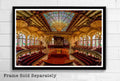Barcelona Spain Palau De La M‚àö¬®¬¨¬∫Sica Catalana Illustration - European Monument Spanish Landmark Europe - Poster | Canvas Wall Art Print