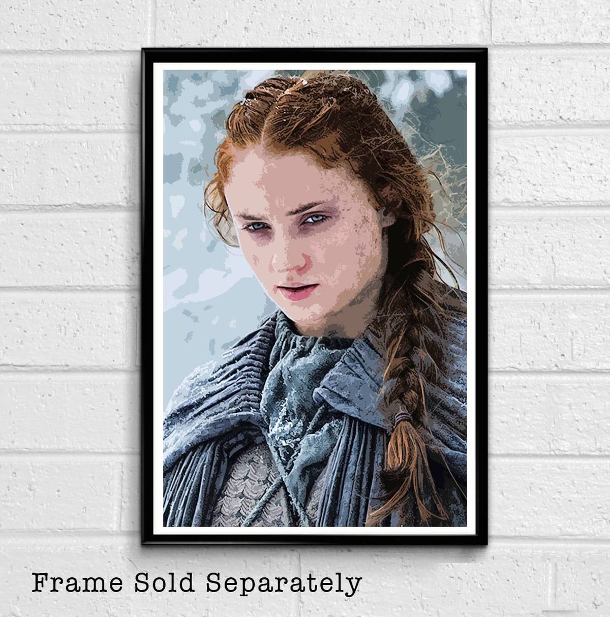 Sansa Stark From Game Of Thrones Illustration - Fantasy Song Of Ice And Fire - Poster | Canvas Wall Art Print