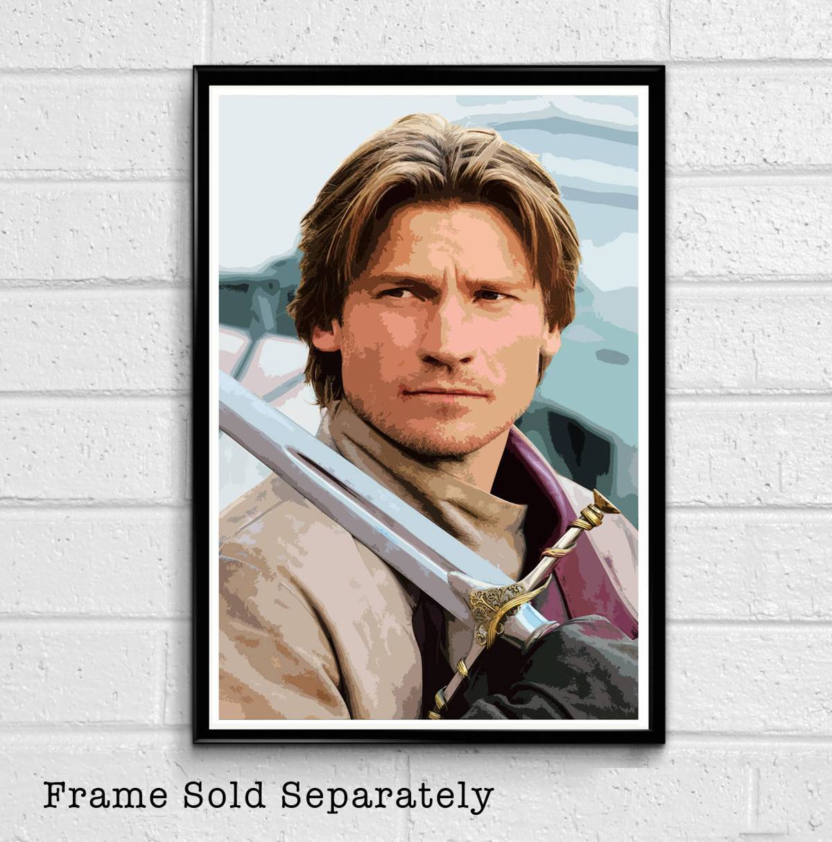 Jaime Lannister From Game Of Thrones Illustration #2 - Fantasy Song Of Ice And Fire - Poster | Canvas Wall Art Print