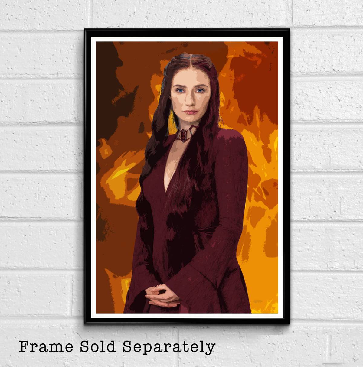 Melisandre - Red Priestess From Game Of Thrones Illustration #3 - Fantasy Song Of Ice And Fire - Poster | Canvas Wall Art Print