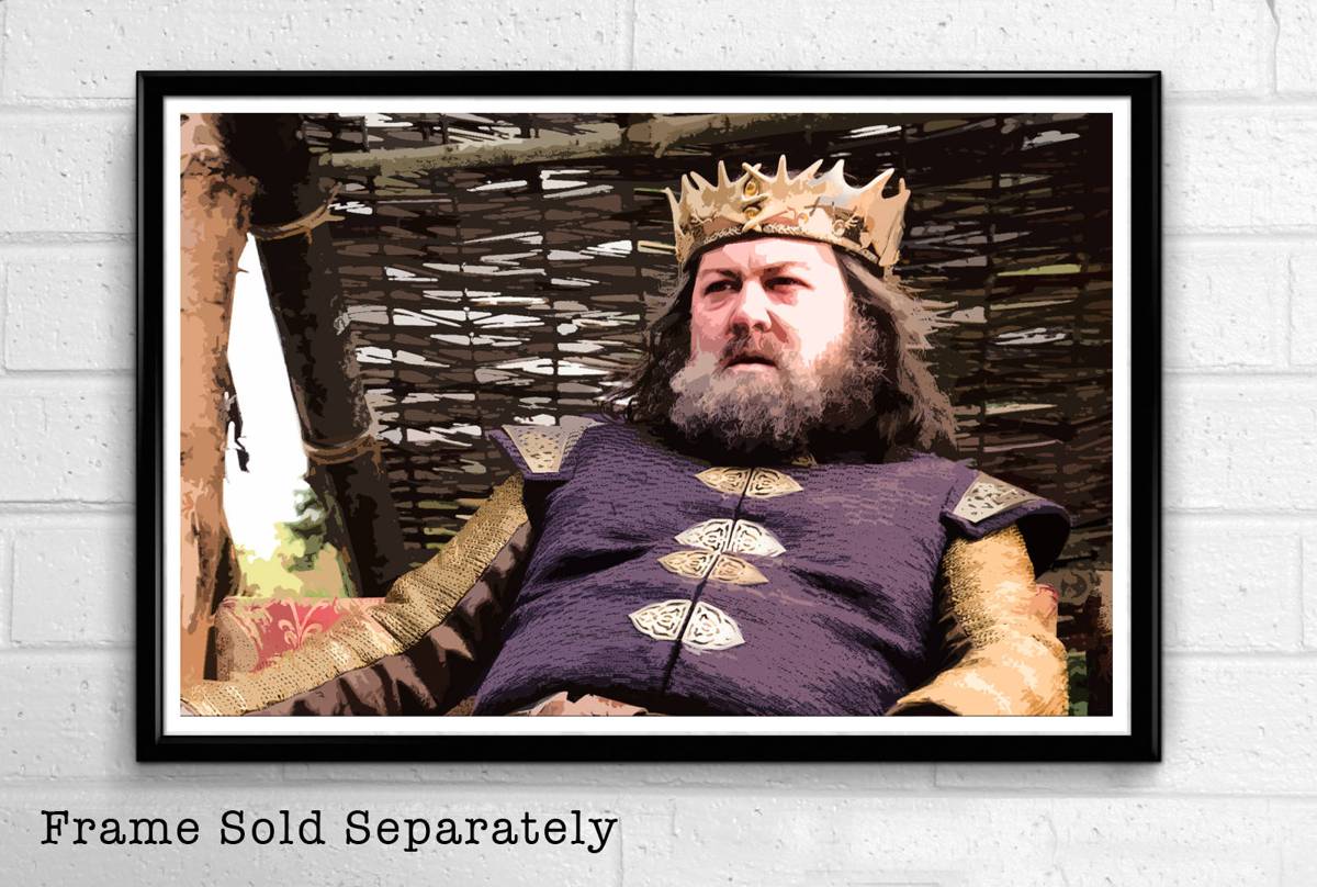 King Robert Baratheon From Game Of Thrones Illustration - Fantasy Song Of Ice And Fire - Poster | Canvas Wall Art Print