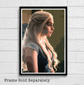 Daenerys Targaryen From Game Of Thrones Illustration #4 - Fantasy Song Of Ice And Fire - Poster | Canvas Wall Art Print