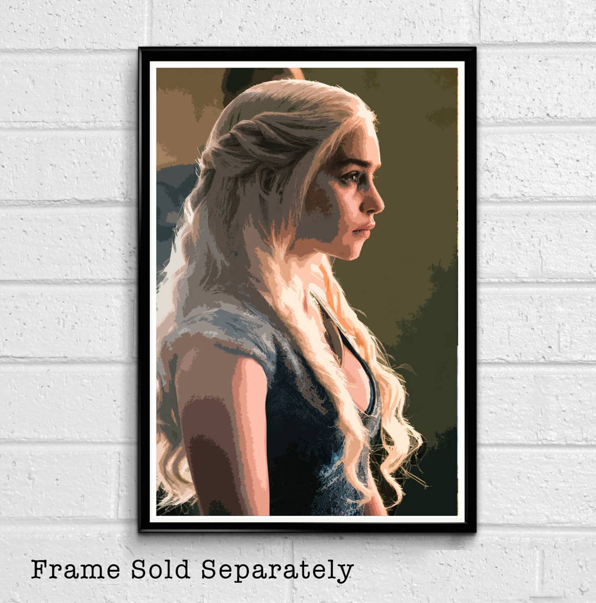 Daenerys Targaryen From Game Of Thrones Illustration #4 - Fantasy Song Of Ice And Fire - Poster | Canvas Wall Art Print
