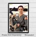 Star Wars Rey Illustration #2 - The Force Awakens Sci-Fi Movie Film - Poster | Canvas Wall Art Print
