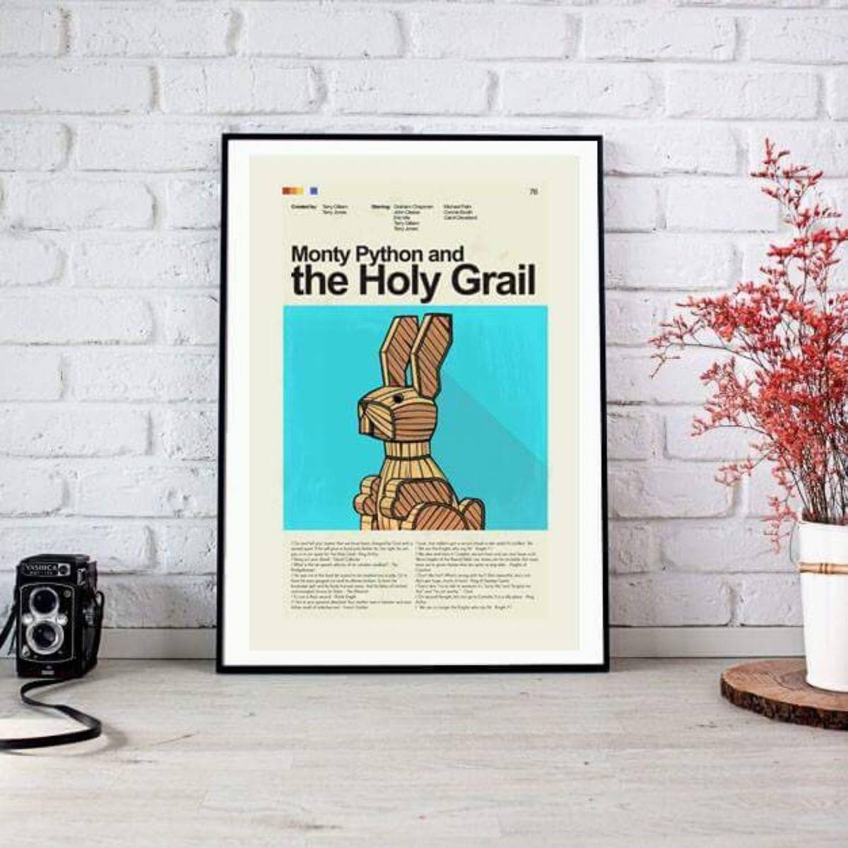 Monty Python And The Holy Grail Mid-Century Modern Inspired Print - Poster | Canvas Wall Art Print