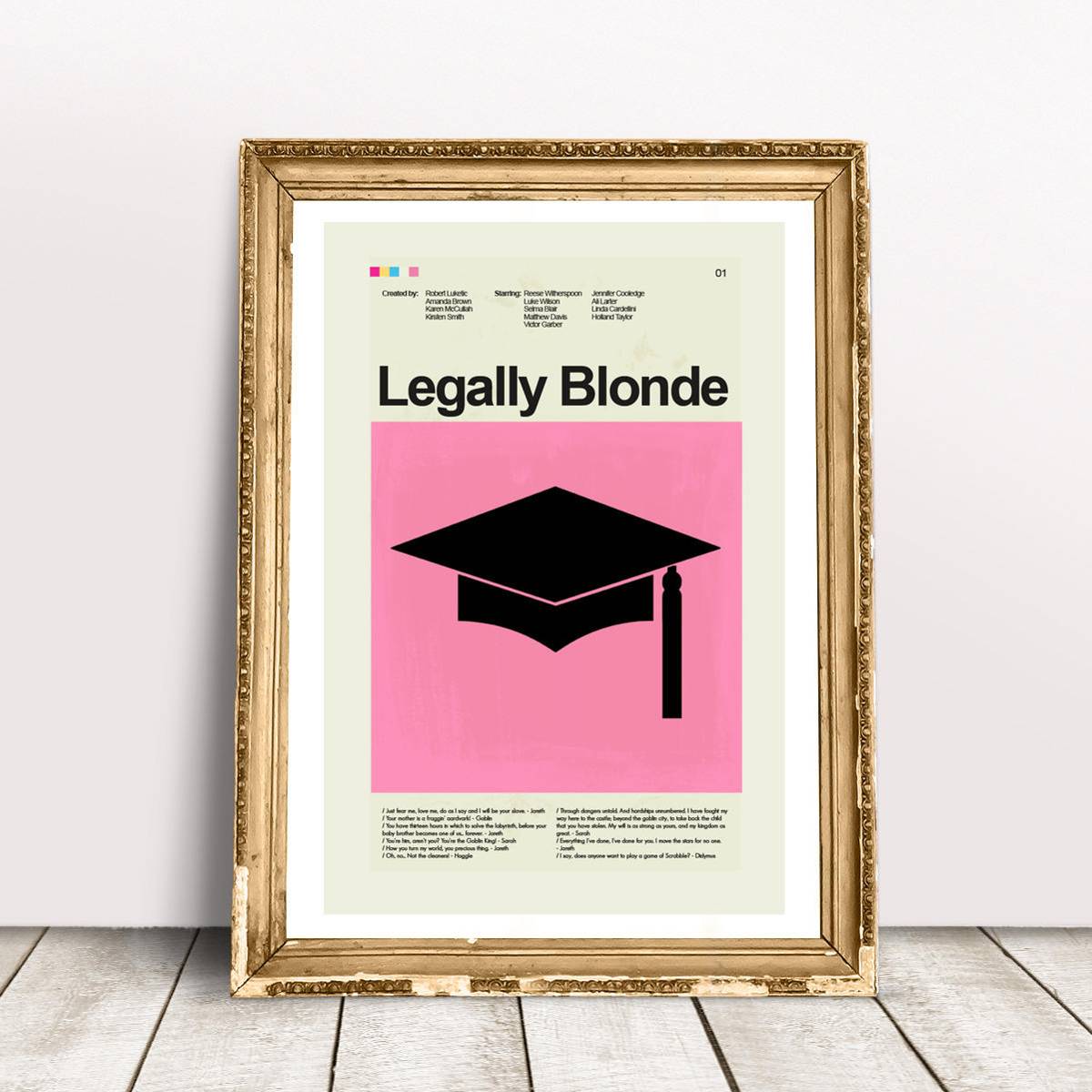 Legally Blonde Mid-Century Modern Inspired Print - Poster | Canvas Wall Art Print