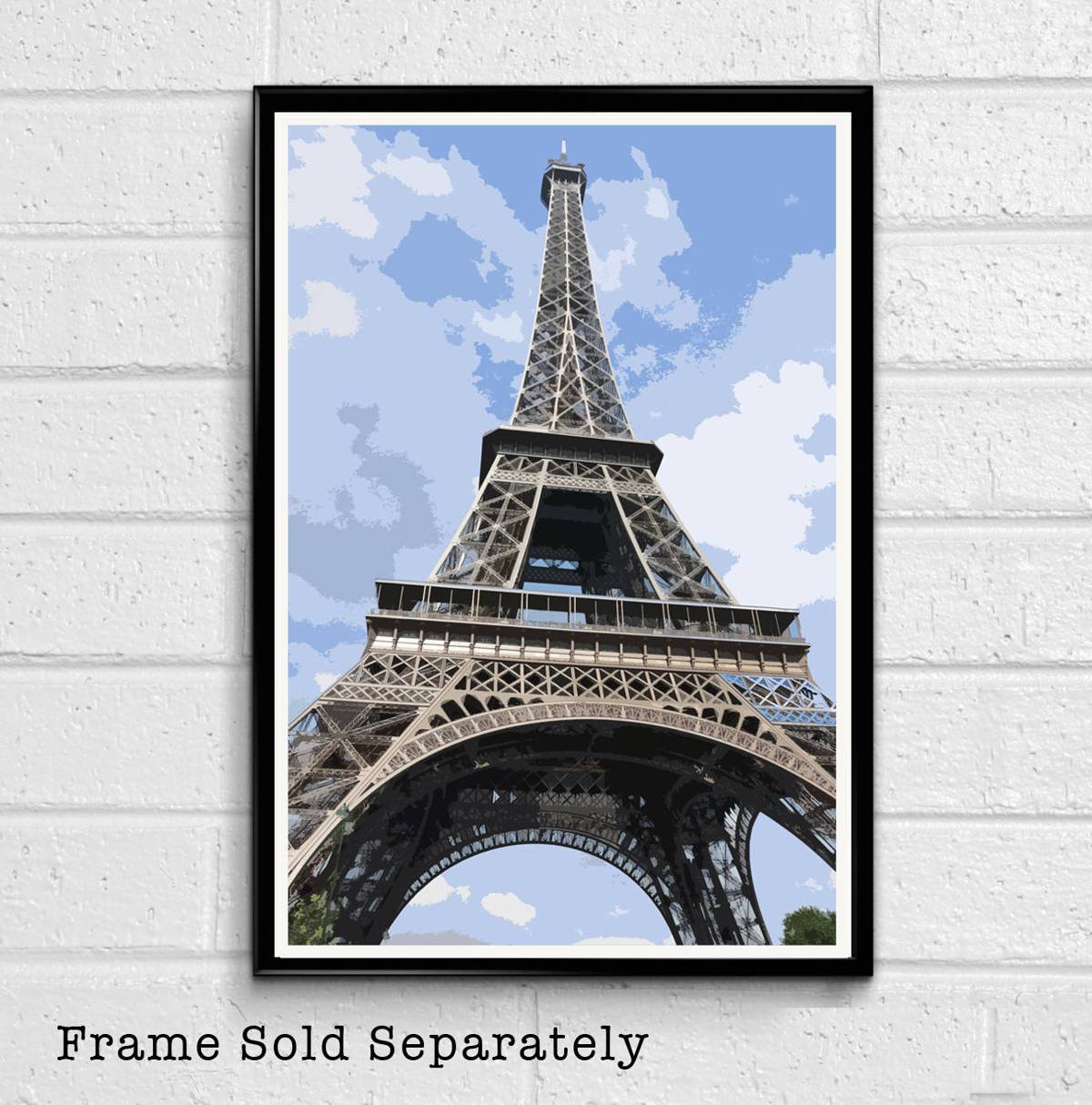Eiffel Tower Illustration #4 - Paris France Landmark French Landmark Europe Travel - Poster | Canvas Wall Art Print