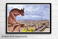 Gargoyle Cathedral Notre Dame Illustration - Paris Landmark France Landmark Europe - Poster | Canvas Wall Art Print