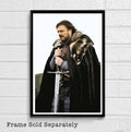 Ned Stark From Game Of Thrones Illustration #4 - Fantasy Song Of Ice And Fire - Poster | Canvas Wall Art Print