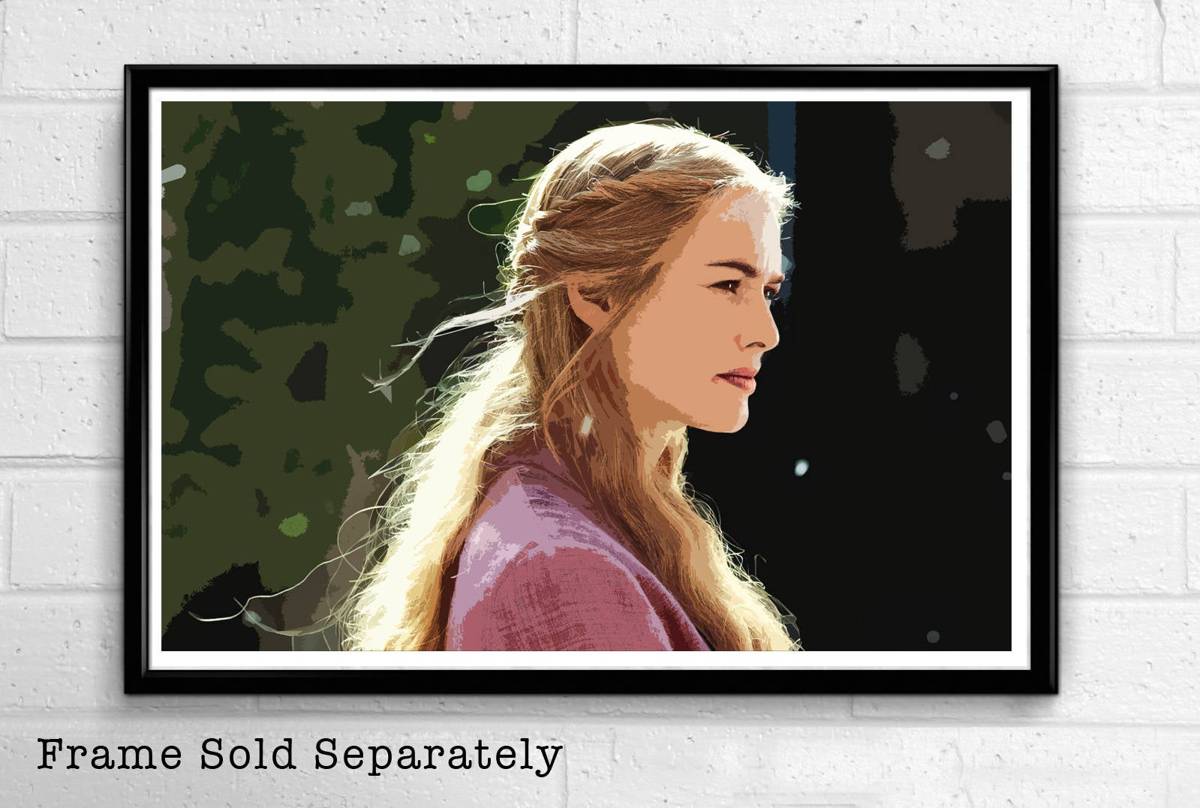 Cersei Lannister From Game Of Thrones Illustration #2 - Fantasy Song Of Ice And Fire - Poster | Canvas Wall Art Print