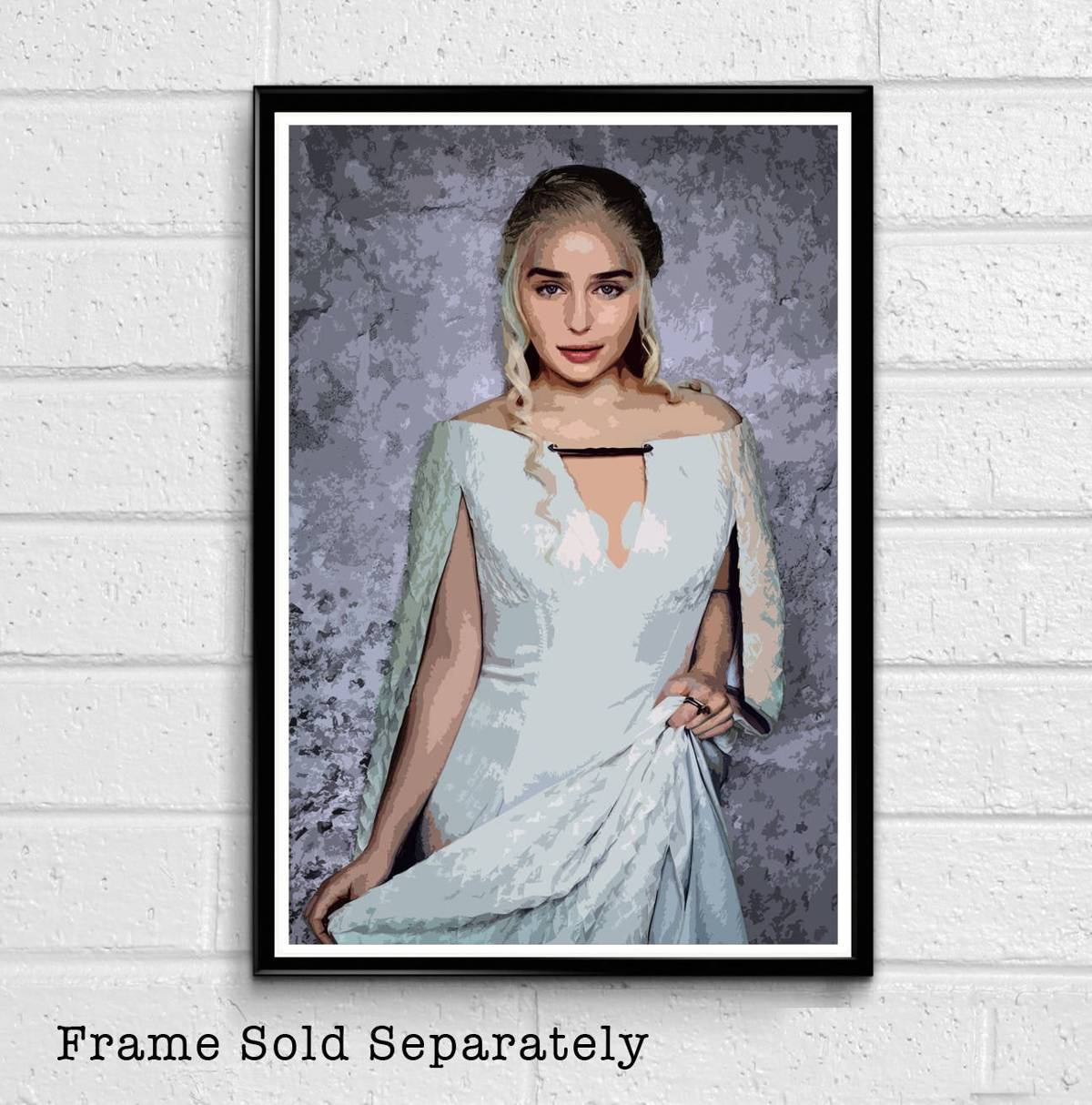 Daenerys Targaryen From Game Of Thrones Illustration #1 - Fantasy Song Of Ice And Fire - Poster | Canvas Wall Art Print