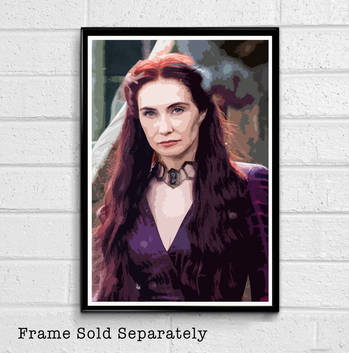 Melisandre - Red Priestess From Game Of Thrones Illustration #2 - Fantasy Song Of Ice And Fire - Poster | Canvas Wall Art Print