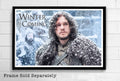 Jon Snow 'Winter Is Coming' From Game Of Thrones Illustration - Fantasy Song Of Ice And Fire - Poster | Canvas Wall Art Print