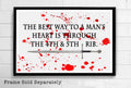 Sword 'The Way To A Man‚Äö√Ñ‚àû‚àö√µ¬¨‚Ñ¢s Heart' Illustration - Game Of Thrones - Lord Of The Rings - Conan - - Poster | Canvas Wall Art Print