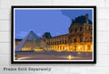 Paris The Louvre Museum Illustration #2 - Paris Landmark France Monument Europe - Poster | Canvas Wall Art Print