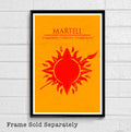 House Martell Sun And Spear Sigil Illustration - Game Of Thrones Fantasy Song Of Ice And Fire - Poster | Canvas Wall Art Print