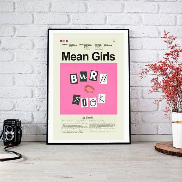 Mean Girls Mid-Century Modern Inspired Print - Poster | Canvas Wall Art Print