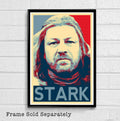 Ned Stark From Game Of Thrones Political Illustration - Fantasy Song Of Ice And Fire - Poster | Canvas Wall Art Print