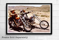 Easy Rider Illustration - 60'S Movie Motorcycle Rebel - Poster | Canvas Wall Art Print
