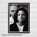 Clarice Starling And Hannibal Lecter Illustration - Silence Of The Lambs Horror Movie - Poster | Canvas Wall Art Print