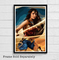 Wonder Woman Illustration #1 - Justice League Superhero Movie Comic Book - Poster | Canvas Wall Art Print