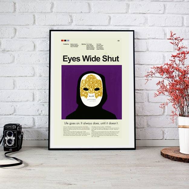 Eyes Wide Shut Mid-Century Modern Inspired Print - Poster | Canvas Wall Art Print
