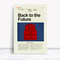 Back To The Future Mid-Century Modern Inspired Print - Poster | Canvas Wall Art Print