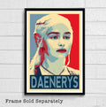 Daenerys Targaryen From Game Of Thrones Political Illustration 2 - Fantasy Song Of Ice And Fire - Poster | Canvas Wall Art Print