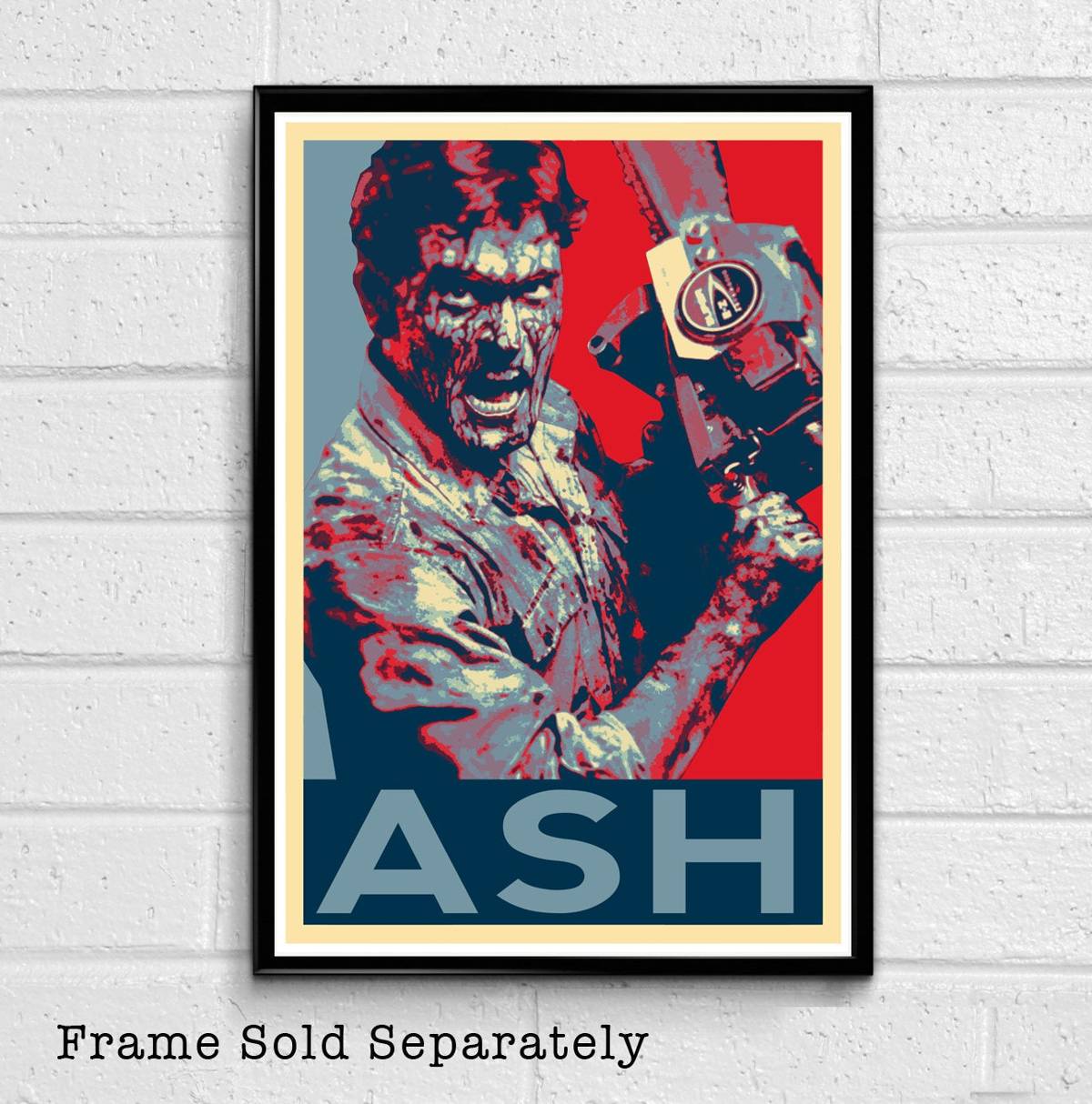 Ash Illustration - Evil Dead And Army Of Darkness Bruce Campbell - Poster | Canvas Wall Art Print