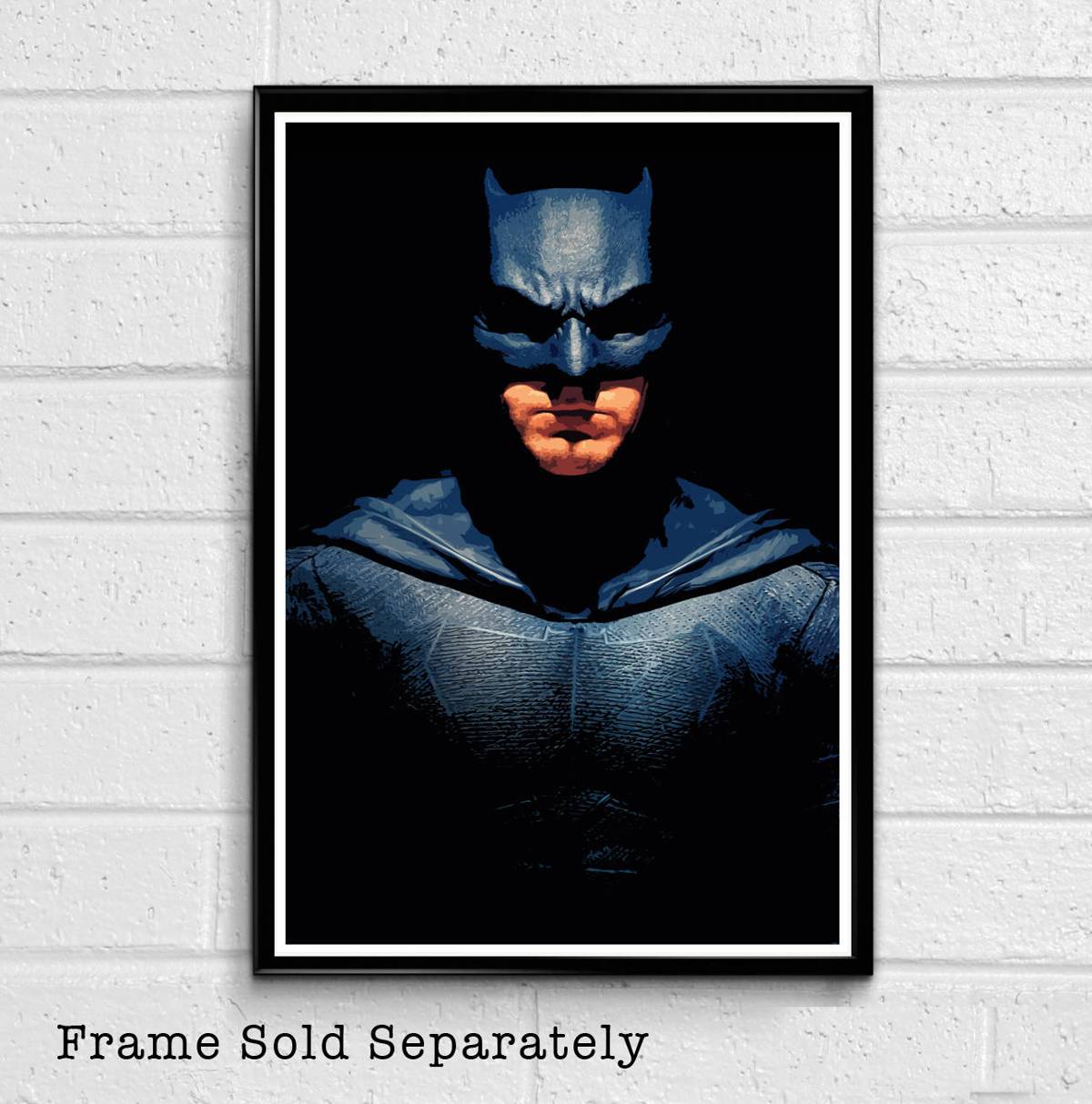Batman Ben Affleck Illustration - Justice League Superhero Movie Batman V Superman Comic Book - Poster | Canvas Wall Art Print