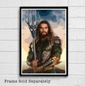Aquaman Jason Momoa Illustration - Justice League Superhero Movie Comic Book - Poster | Canvas Wall Art Print