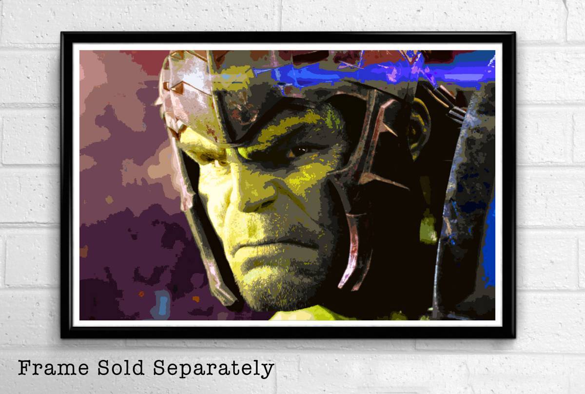 Hulk From Thor Ragnarok Illustration #2 - Marvel Avengers Superhero Film Comic Book Movie - Poster | Canvas Wall Art Print