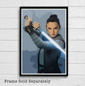 Star Wars Rey Illustration #3 - The Last Jedi And The Force Awakens Sci-Fi Film Movie - Poster | Canvas Wall Art Print