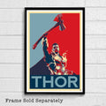 Thor Political Illustration #2 -Ragnarok Avengers Marvel Film Superhero Movie Comicbook - Poster | Canvas Wall Art Print